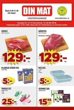 Förhandsgranska reklamblad Aktuella reklamblad Din Mat från butik Din Mat gäller från 12/01/2026