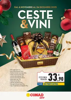 Anteprima dell'opuscolo Volantino City Ceste & Vini Piemonte dal negozio Conad valido da 06/11/2025