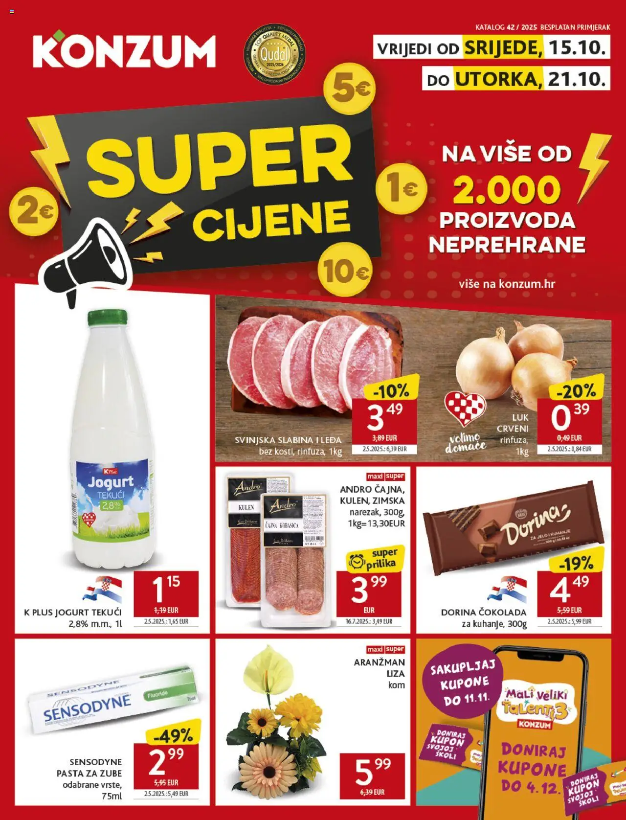 Konzum aktualni Katalog vrijedi od 15.10.2025 - tjedna akcija broj stranice 1