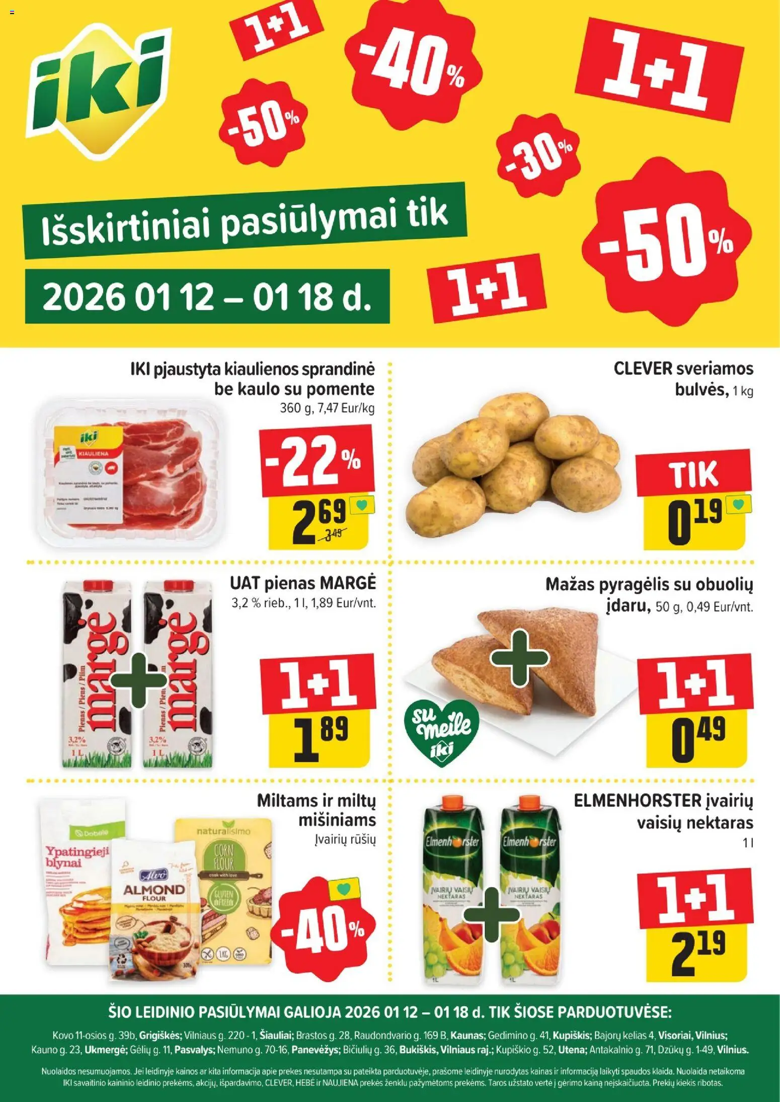 IKI parduotuvės leidinio Leidinys - Specialūs pasiūlymai IKI parduotuvės klientams galiojančio nuo 2026.01.12 peržiūra