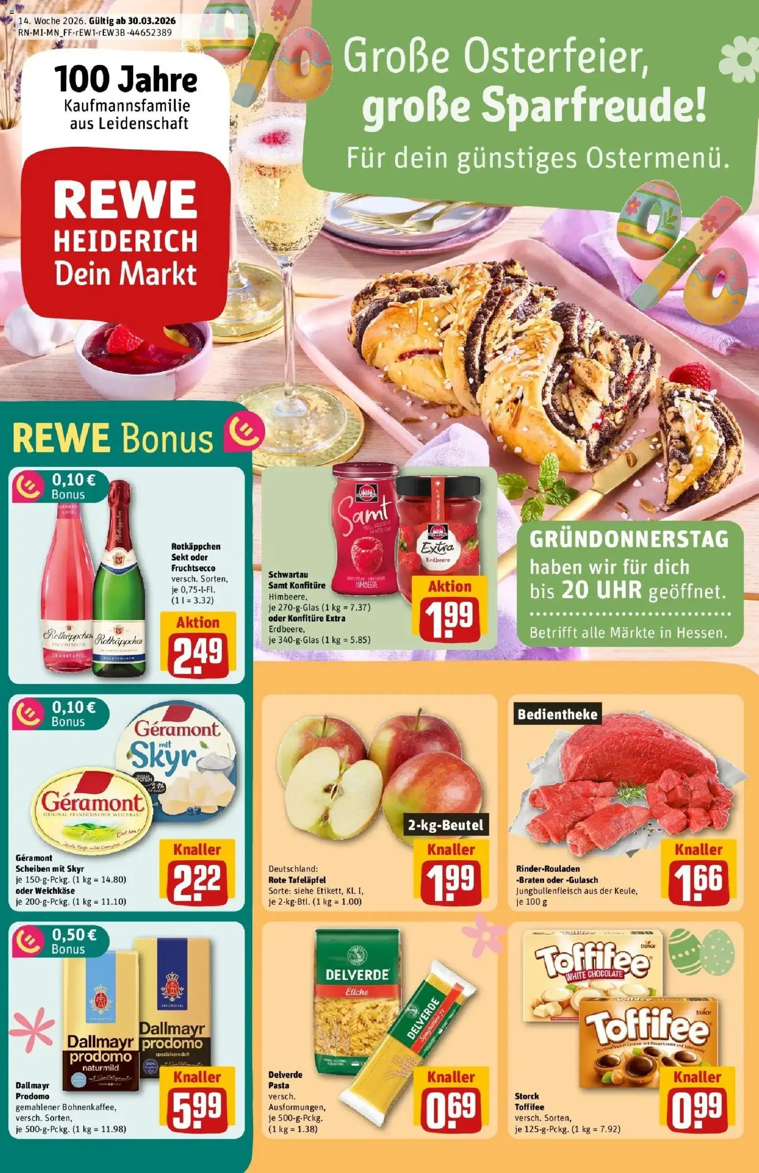 Vorschau von dem Prospekt des Geschäftes Rewe, gültig ab dem 30.03.2026