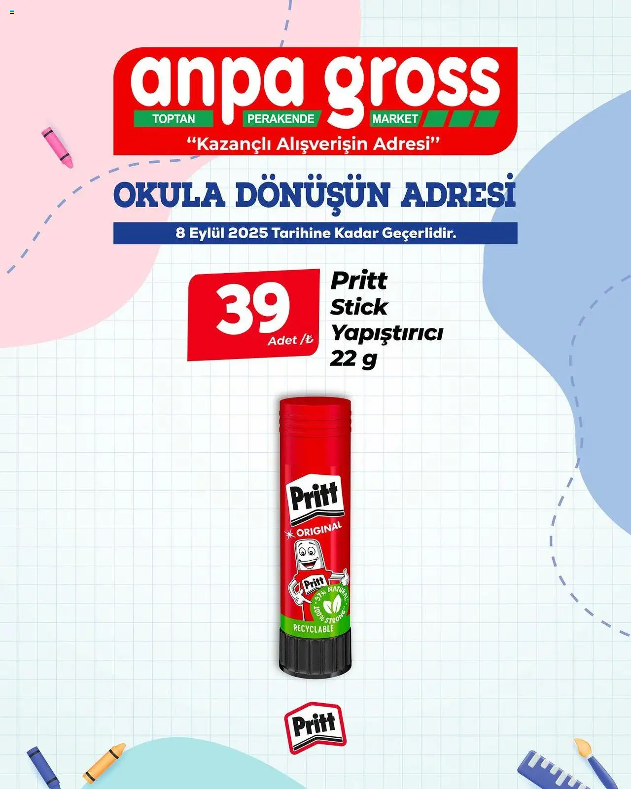 Anpa Gross Okula Dönüş - Pritt (27 Ağustos 2025 - 08 Eylül 2025) - Sayfa numarası 1
