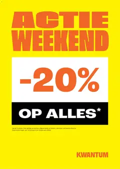 Voorbeeld van Actie weekend van winkel Kwantum geldig vanaf 15-01-2026