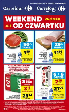 Pogląd gazetki "Weekend promek już od czwartku" ze sklepu Carrefour ważnej od 31.07.2025
