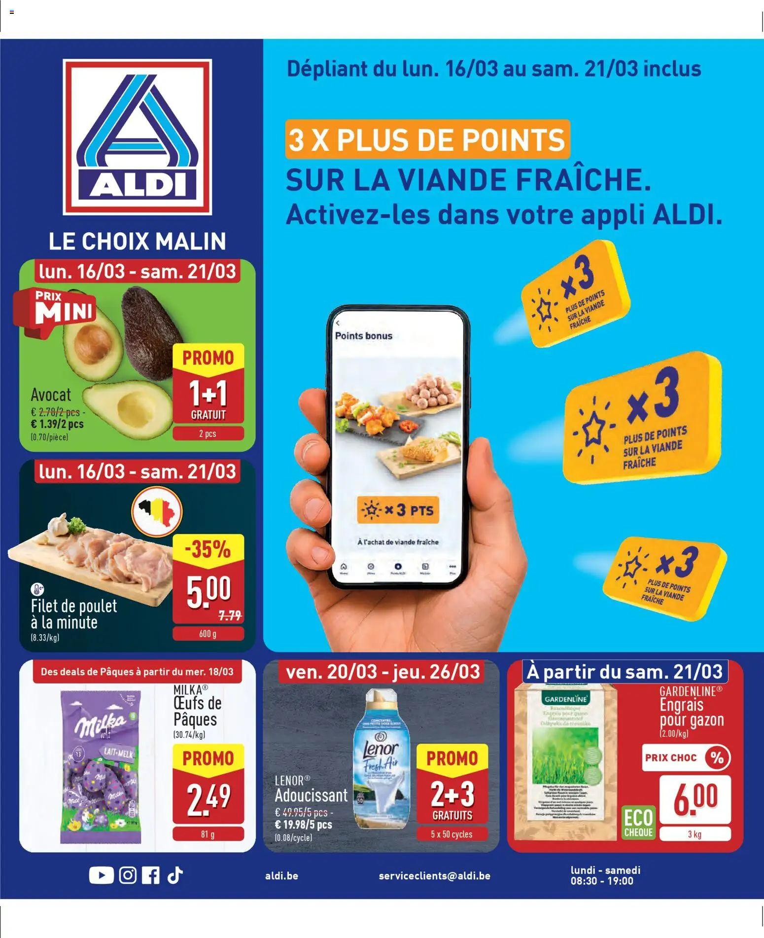 Voorbeeld van Aldi Folder de la semaine 12 van winkel Aldi geldig vanaf 16/03/2026