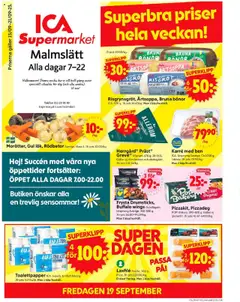 Förhandsgranska reklamblad Linköping från butik ICA Supermarket gäller från 15/09/2025