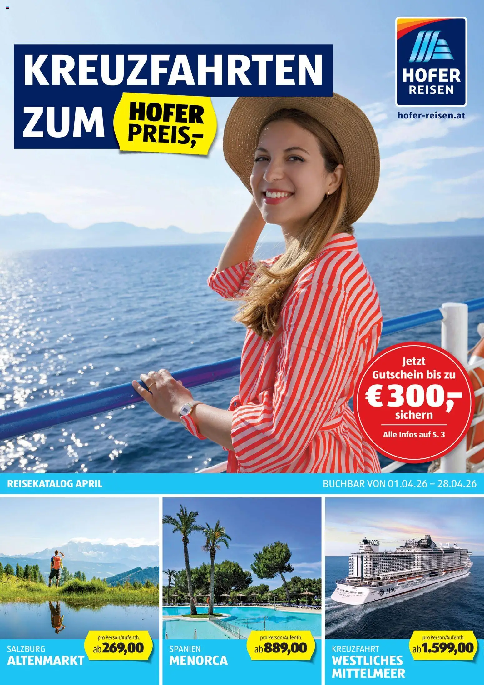Vorschau der Angebote: Hofer Hofer - Hofer Reisen Katalog gültig ab 01.04.2026