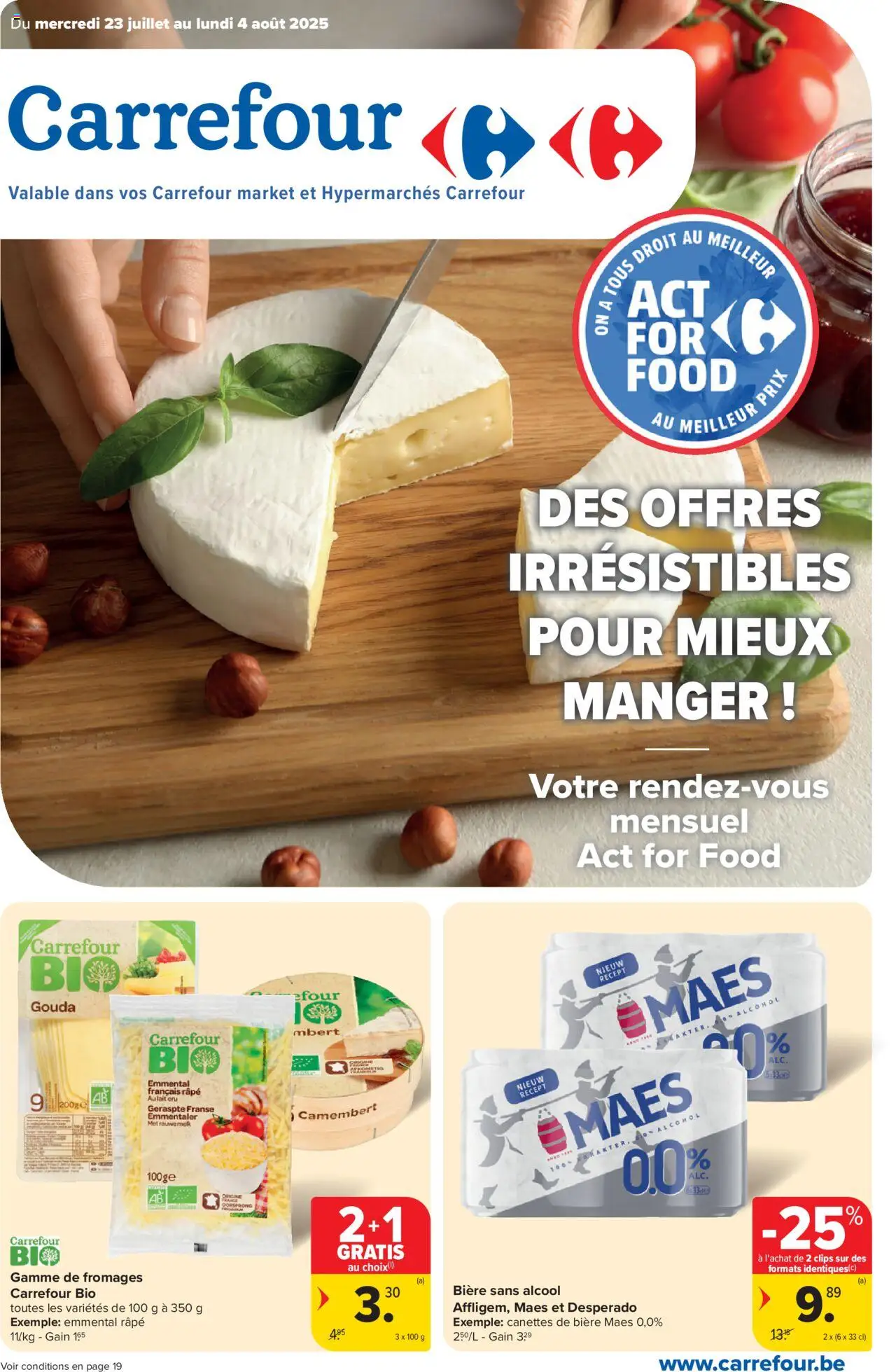 Carrefour shop Hypermarchés - Market Spécial Act For Food geldig vanaf 23/07/2025 - Paginanummer 1