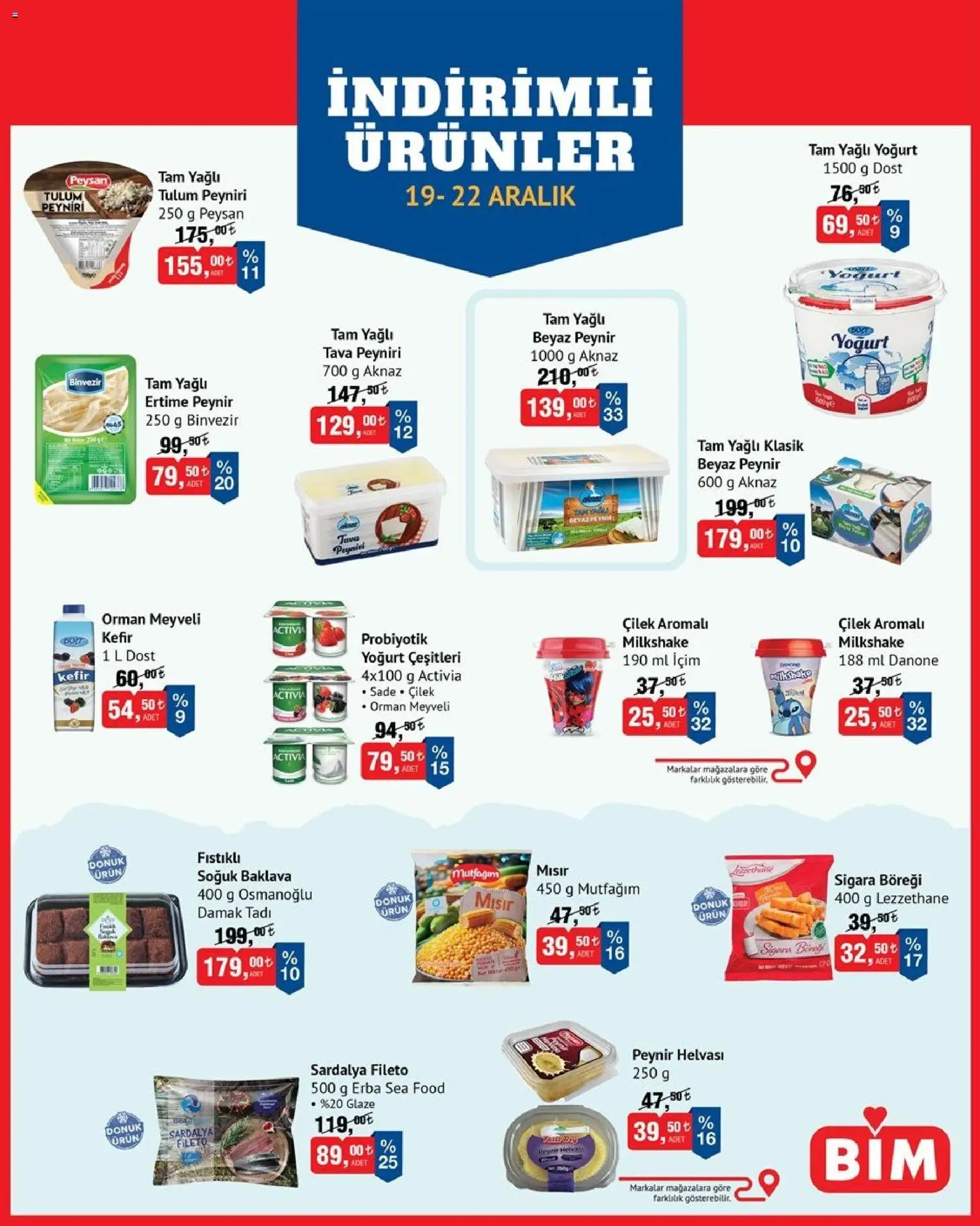 BİM İndirimli Ürünler 19.12.2025 - Broşürünün önizlemesi