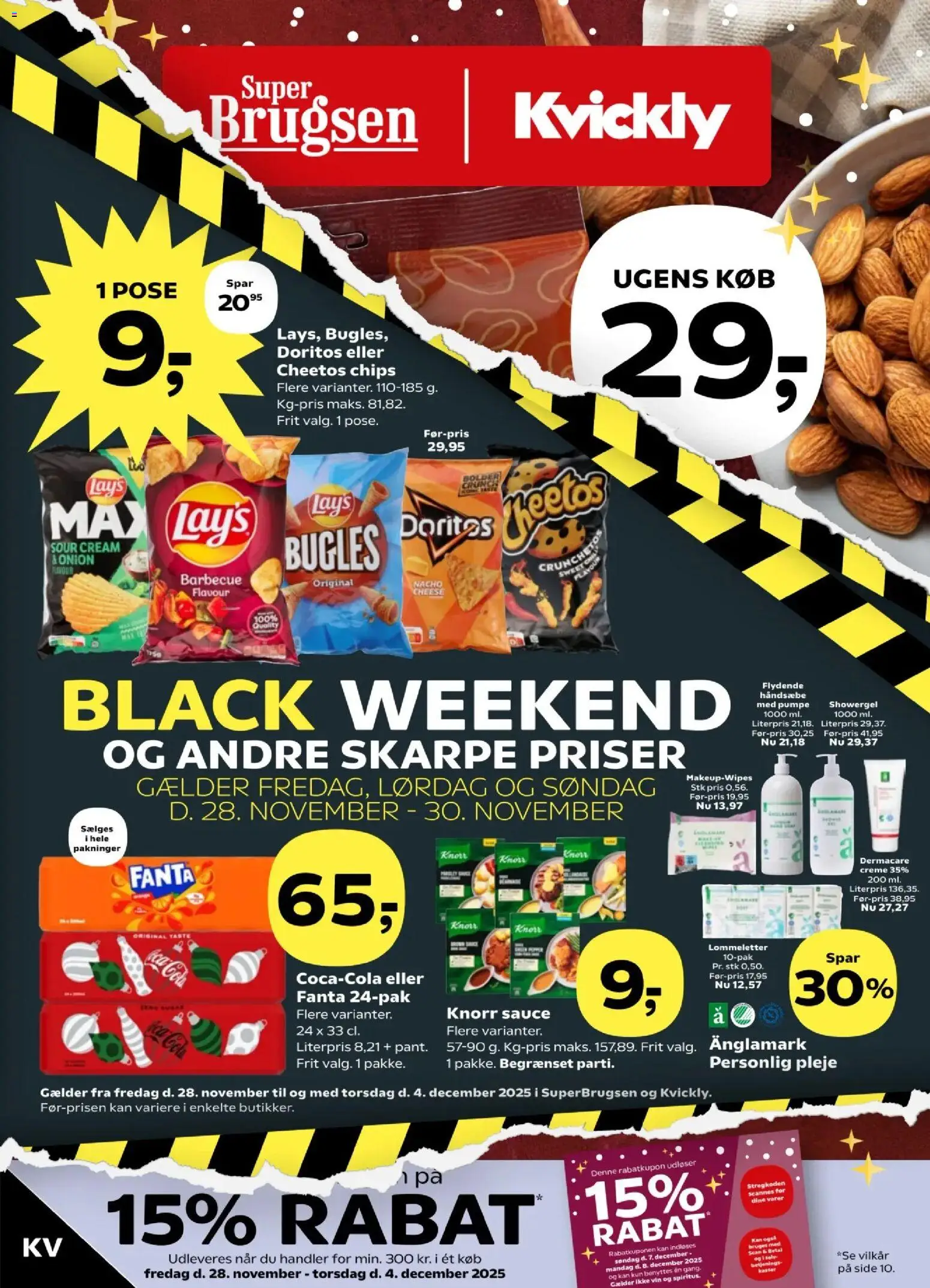 Eksempel på tilbudsavis Black Friday fra butik Kvickly gyldig fra 28/11/2025