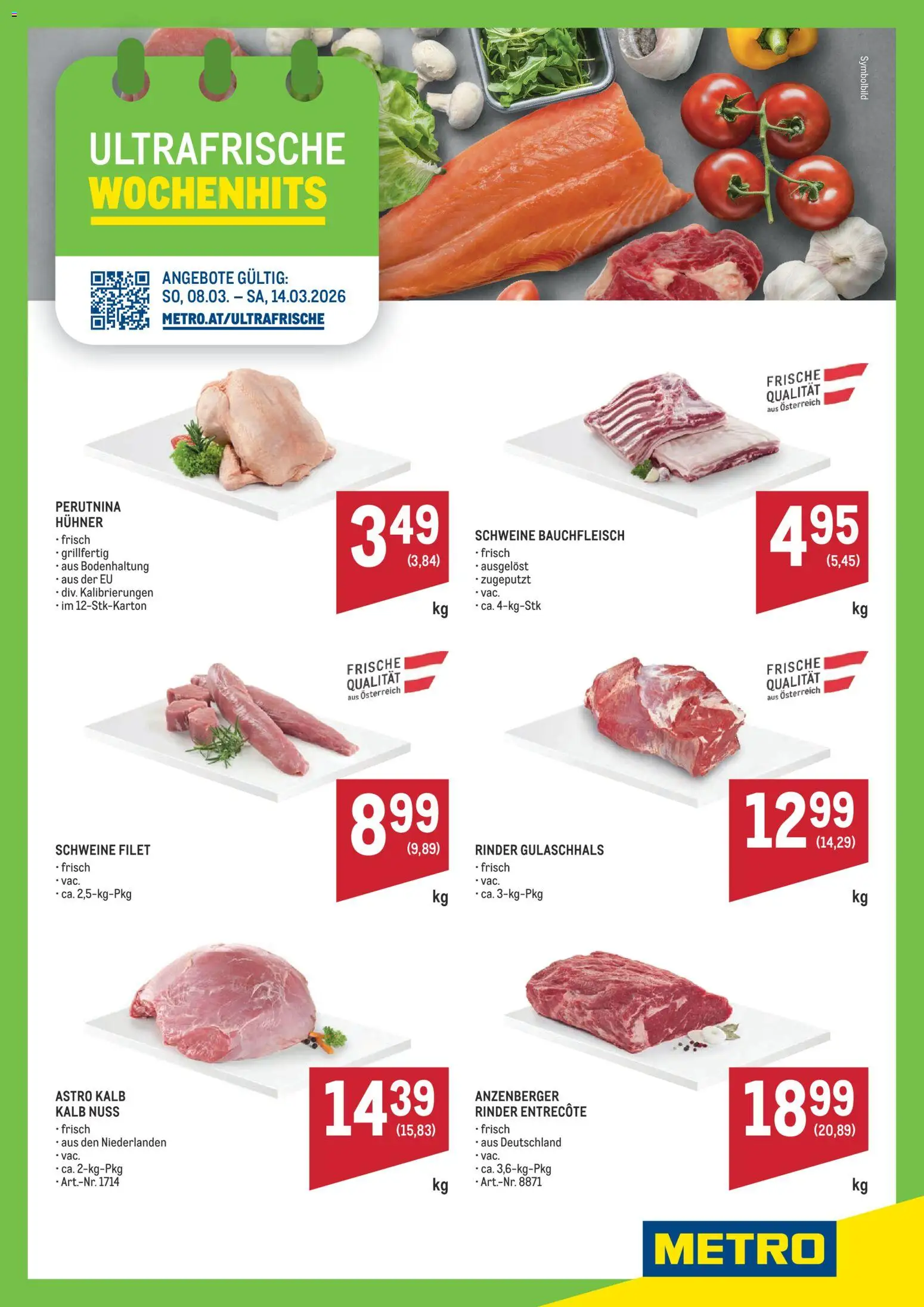 Vorschau der Angebote: Metro Metro Angebote Wochenhits gültig ab 08.03.2026