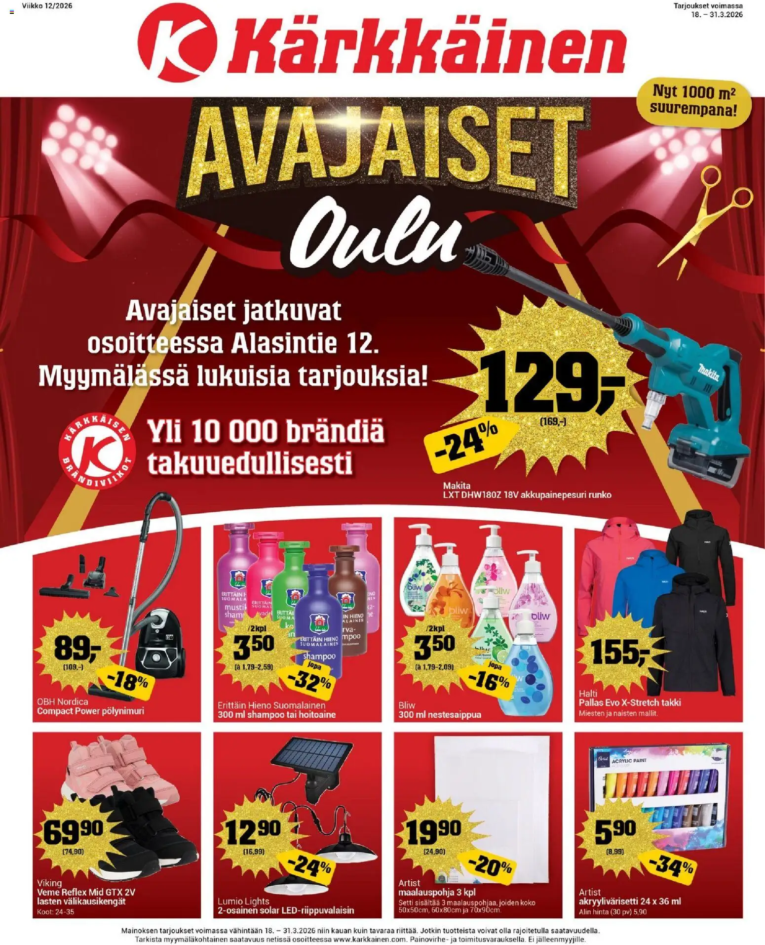 Kaupan Kärkkäinen Kärkkäinen tarjoukset - Avajaiset Oulu esikatselu, voimassa 18/03/2026