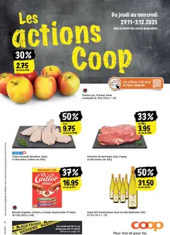 Vorschau des Merkblatts Les actions de la semaine vom Shop Coop gültig von 27.11.2025 bis 03.12.2025