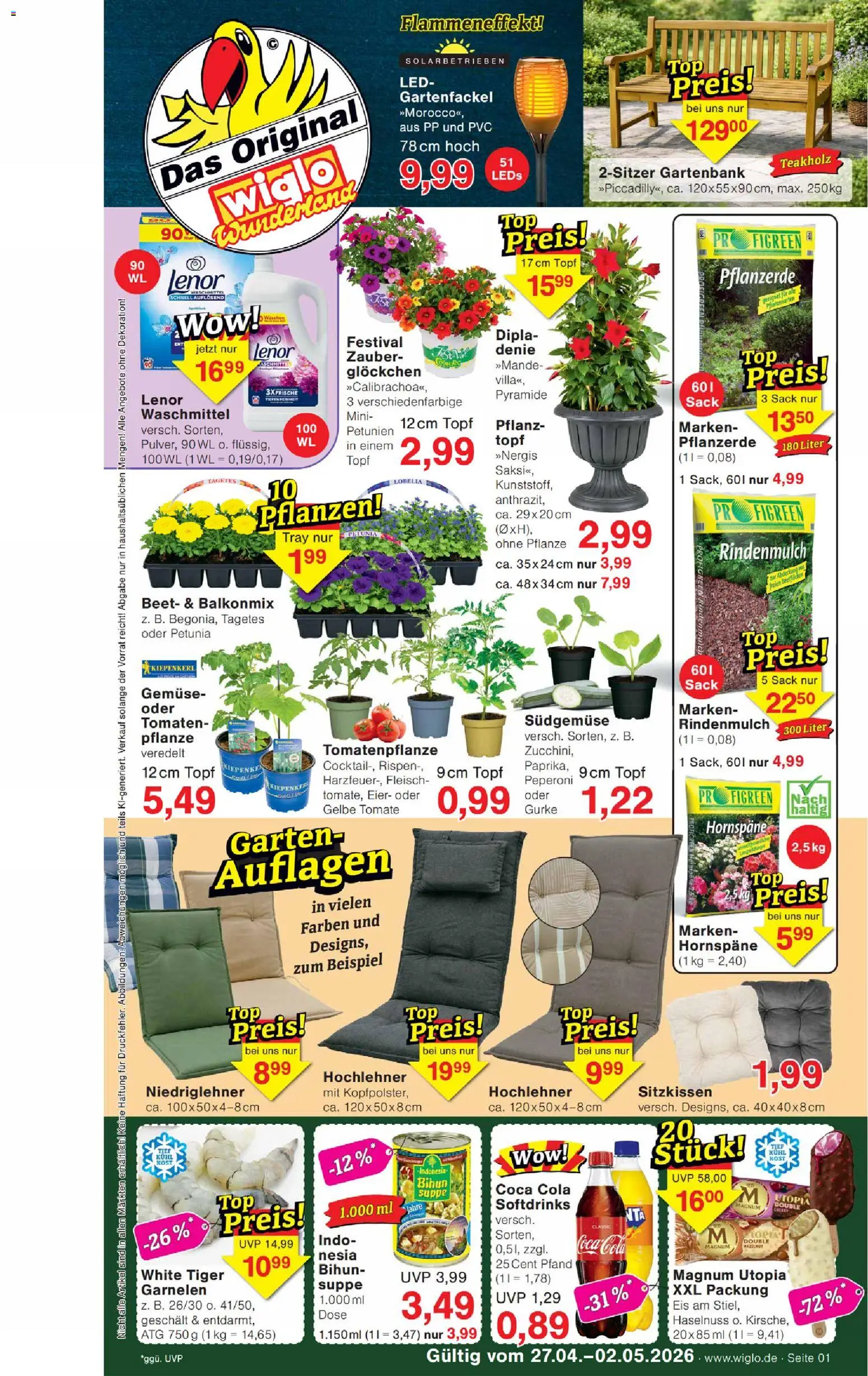 Vorschau von dem Prospekt des Geschäftes Wiglo Wunderland, gültig ab dem 27.04.2026