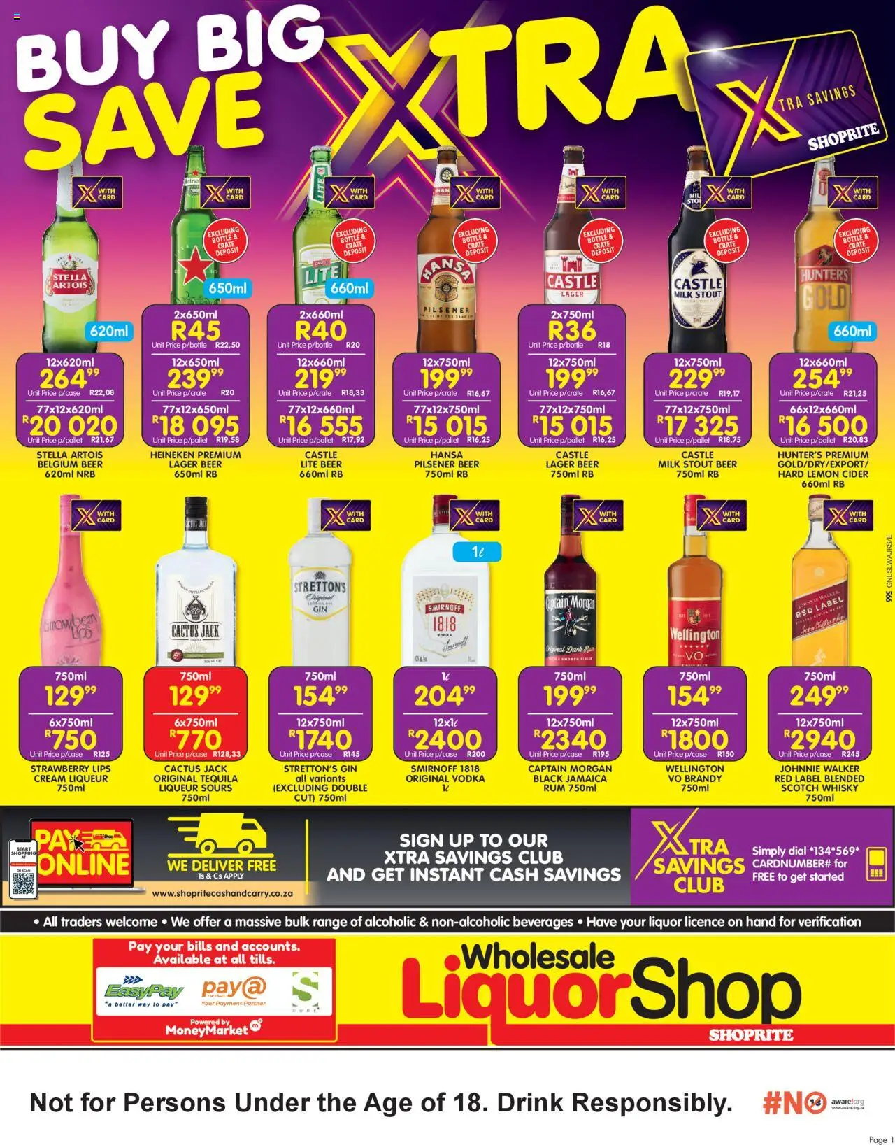 Shoprite Wholesale LiquorShop Deals Selected Stores 06/10 - 19/10/2025 >> Catalogue
