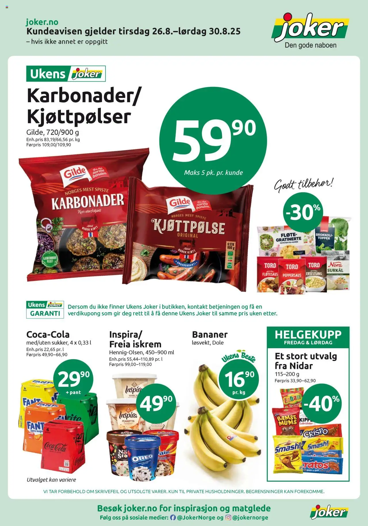 Kundeavis Joker gyldig fra 26/08/2025 - Sidenummer 1