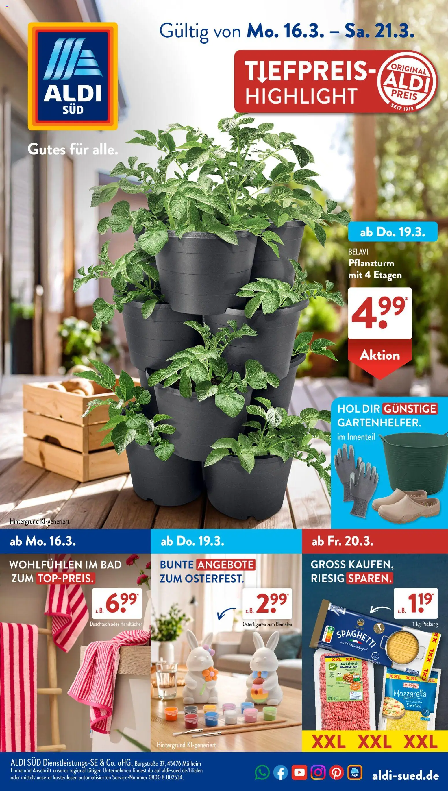 Vorschau von dem Prospekt des Geschäftes Aldi Süd, gültig ab dem 16.03.2026