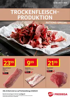 Vorschau des Merkblatts Aktionen Trockenfleisch-Produktion vom Shop Prodega gültig von 13.10.2025 bis 29.11.2025