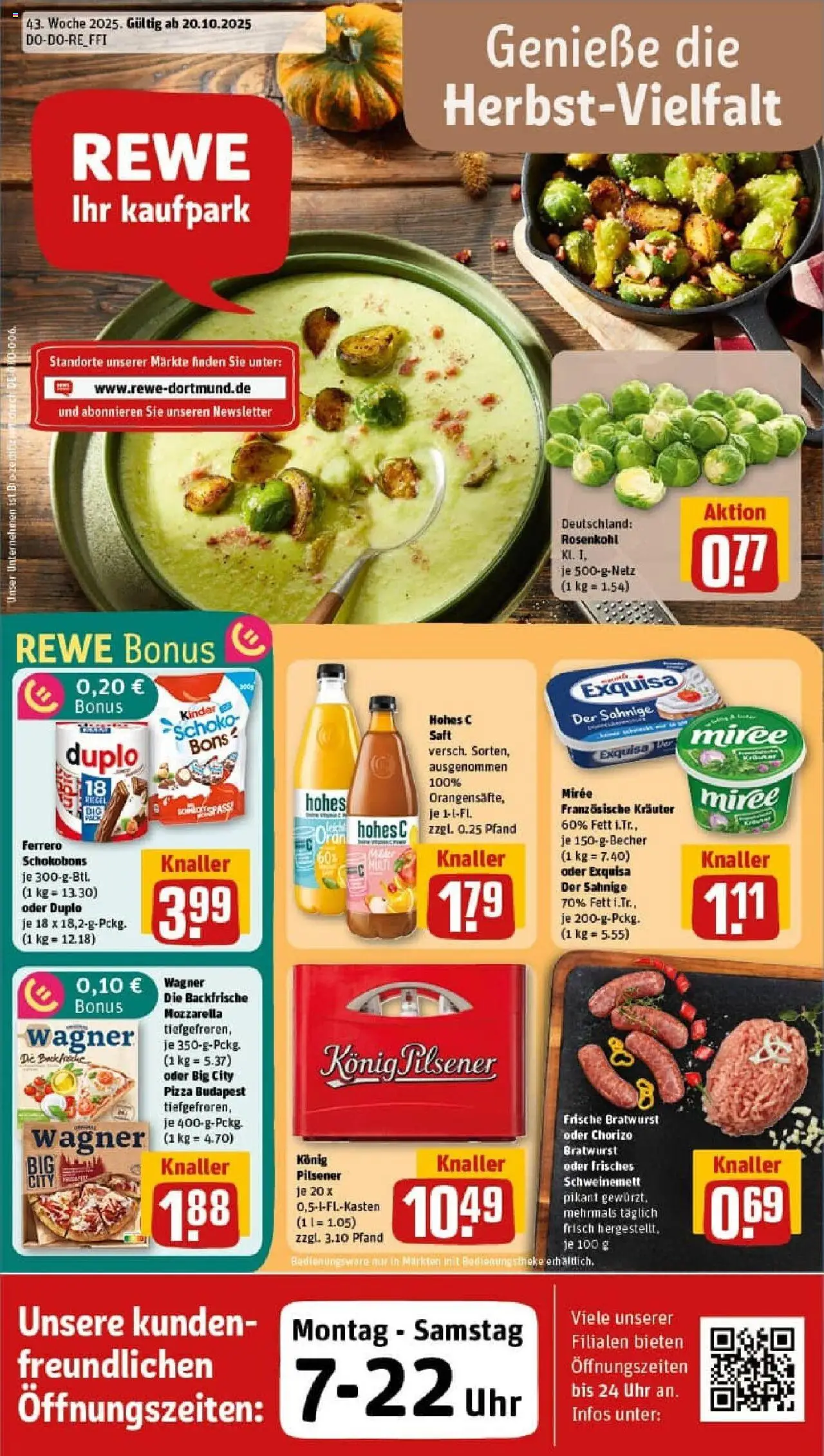 REWE Prospekt ab 19.10.2025 nächste Woche - Prospekt Bottrop / Kirchhellen	