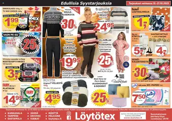 Kaupan Löytötex Tarjoukset esikatselu, voimassa 15/10/2025