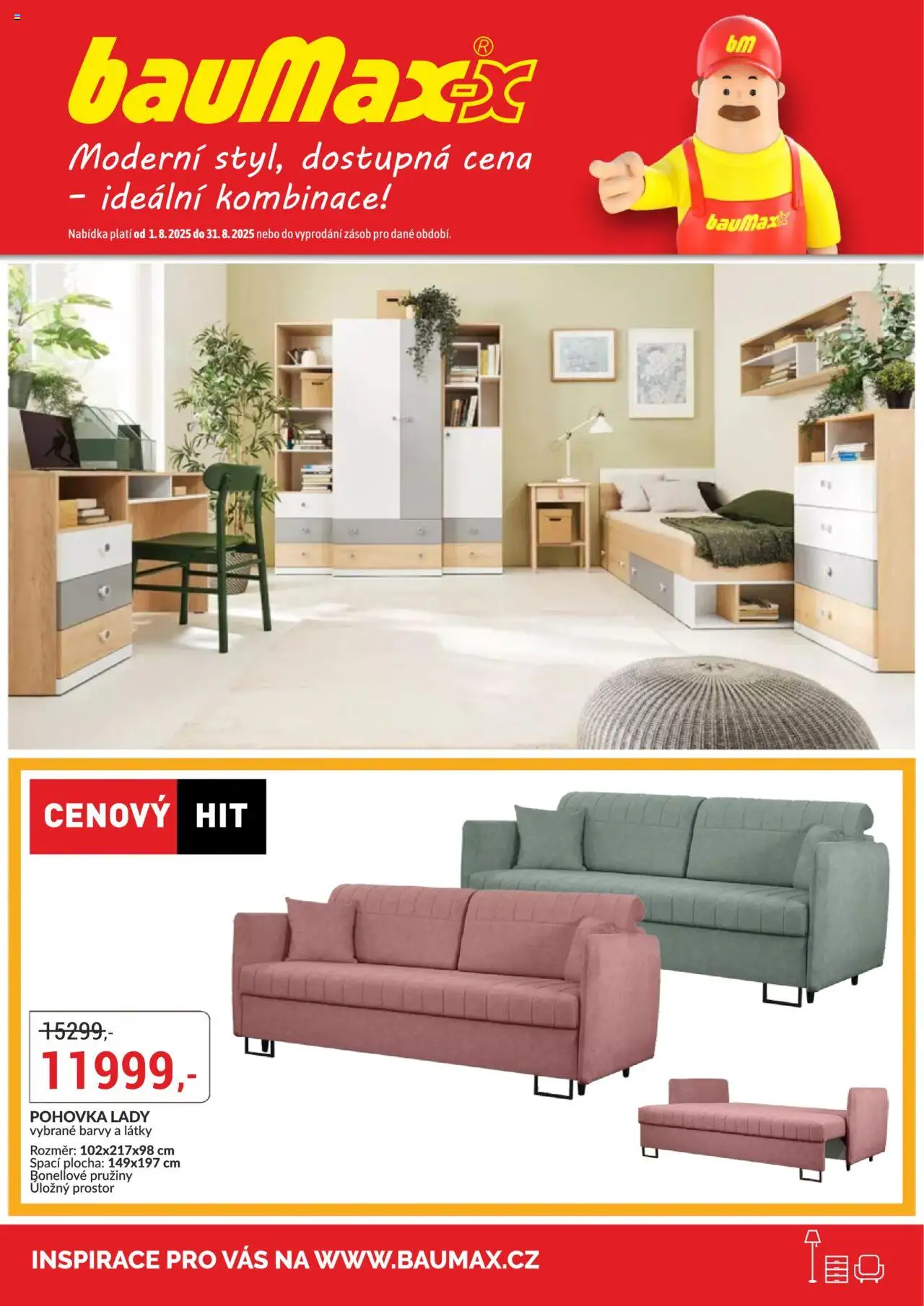  BAUMAX Leták - Moderní styl, dostupná cena (01.08.2025 - 31.08.2025)