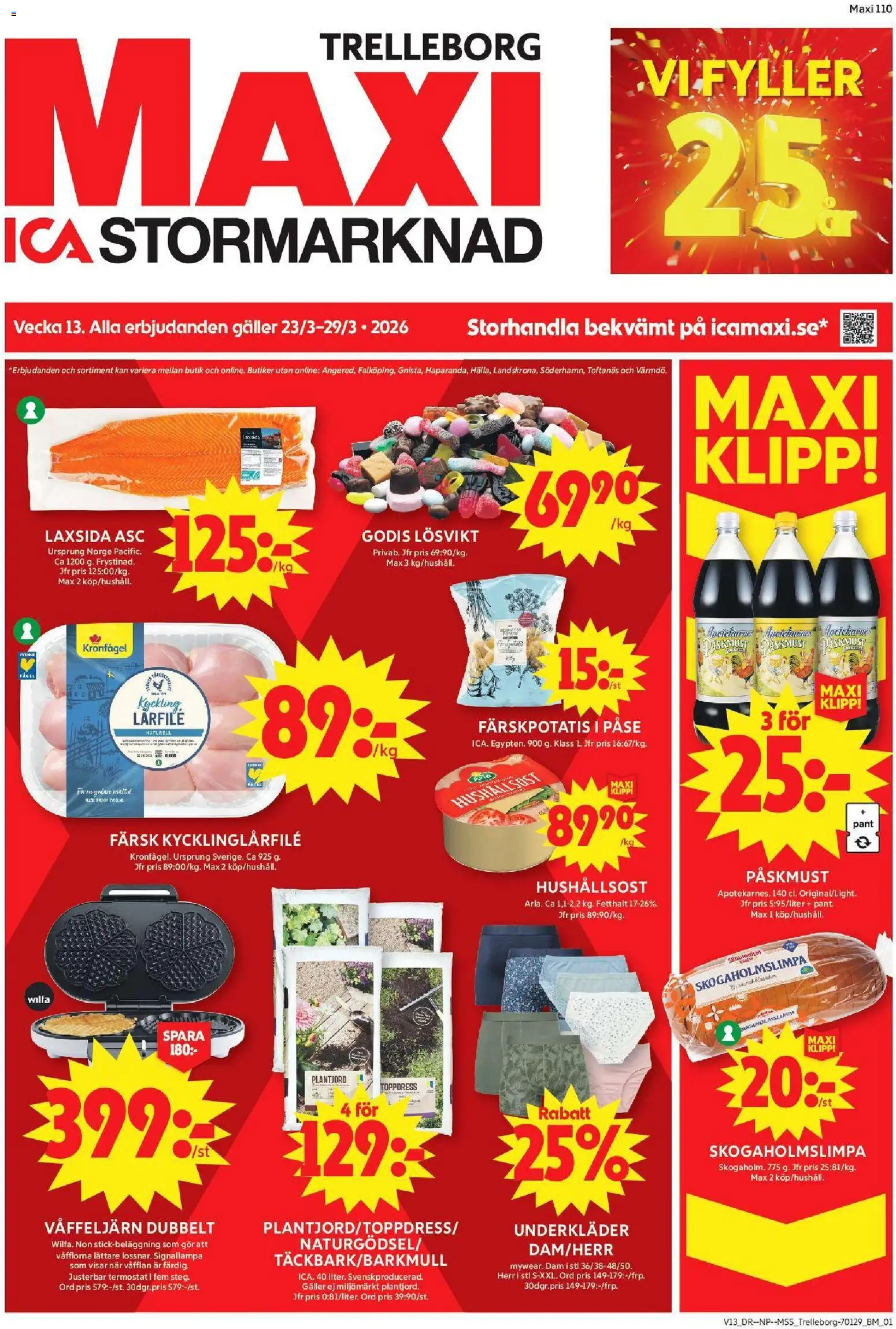 Förhandsgranska reklamblad Trelleborg från butik ICA Maxi gäller från 23/03/2026