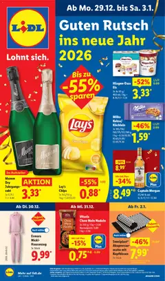 Vorschau von dem Prospekt des Geschäftes Lidl, gültig ab dem 29.12.2025