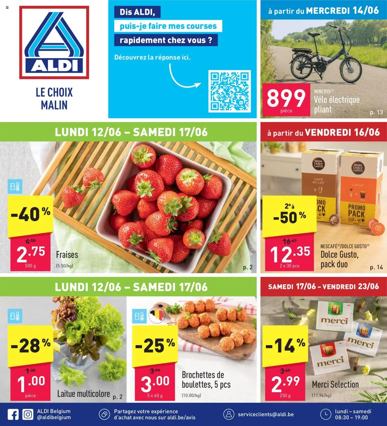 Voorbeeld van Folder de la semaine 24 van winkel Aldi geldig vanaf 12/06/2023