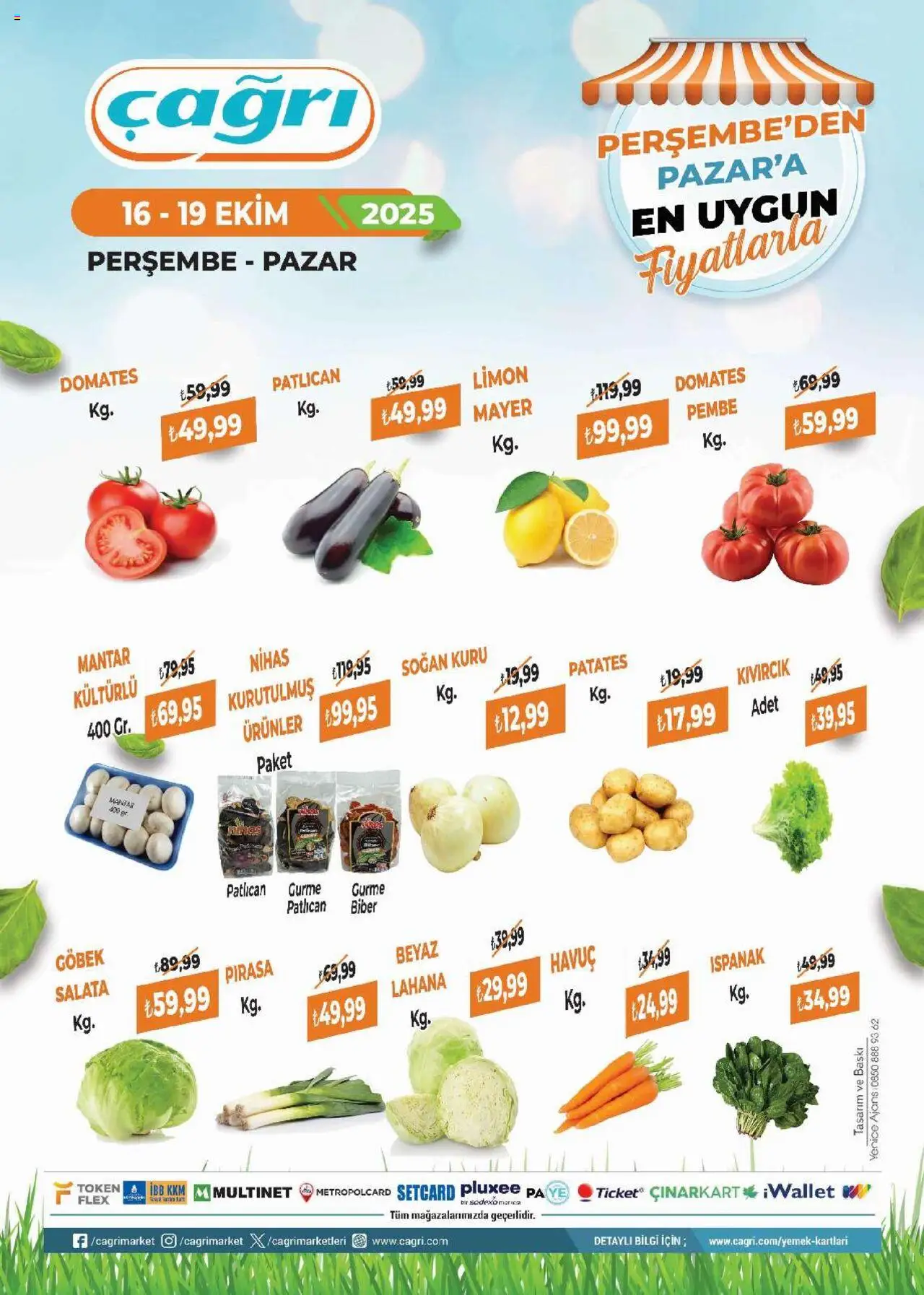 Çağrı Market Manav Katalog (16 Ekim 2025) - Indirim, Broşür - Sayfa numarası 1