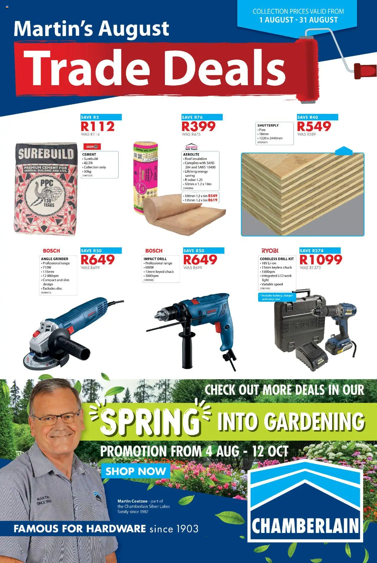 Chamberlain Specials from 01/08 - 31/08/2025 > Promotions