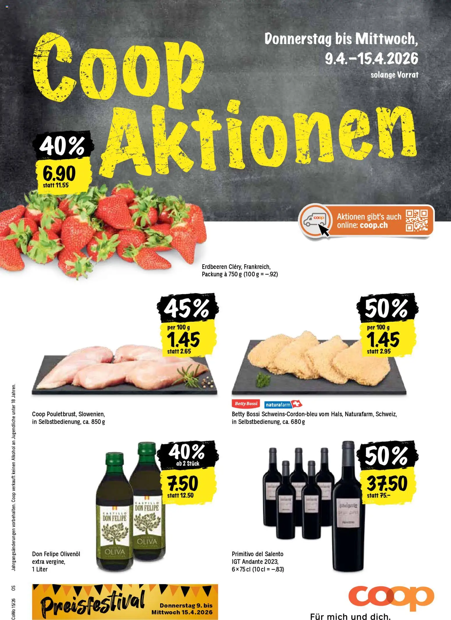 Vorschau des Merkblatts Coop aktionen vom Shop Coop gültig von 09.04.2026 bis 15.04.2026