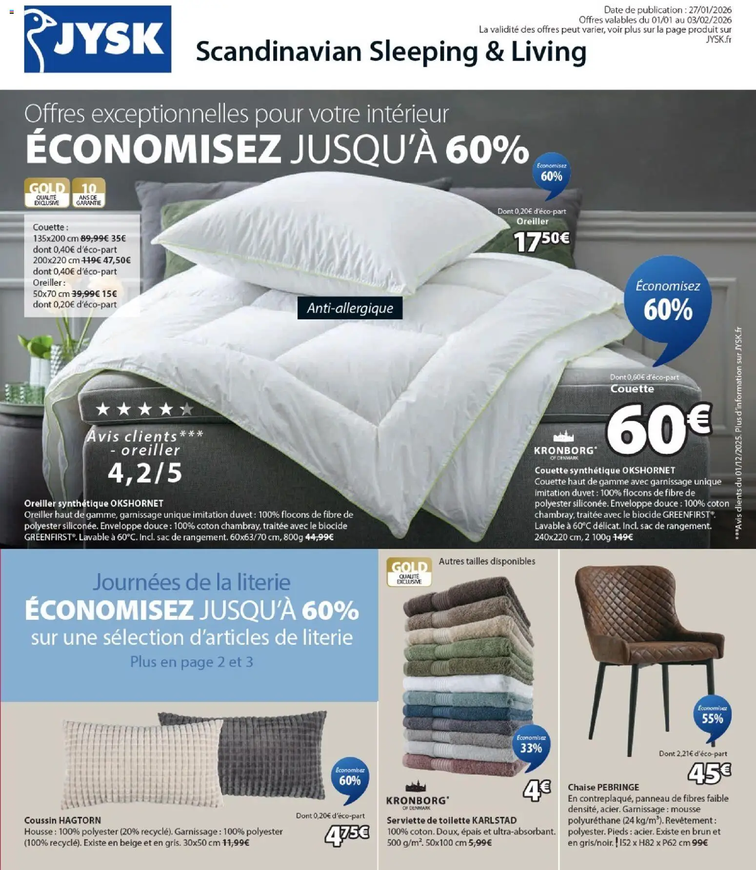 Prévisualisation de Prospectus du magasin Jysk formulaire valide 01/01/2026