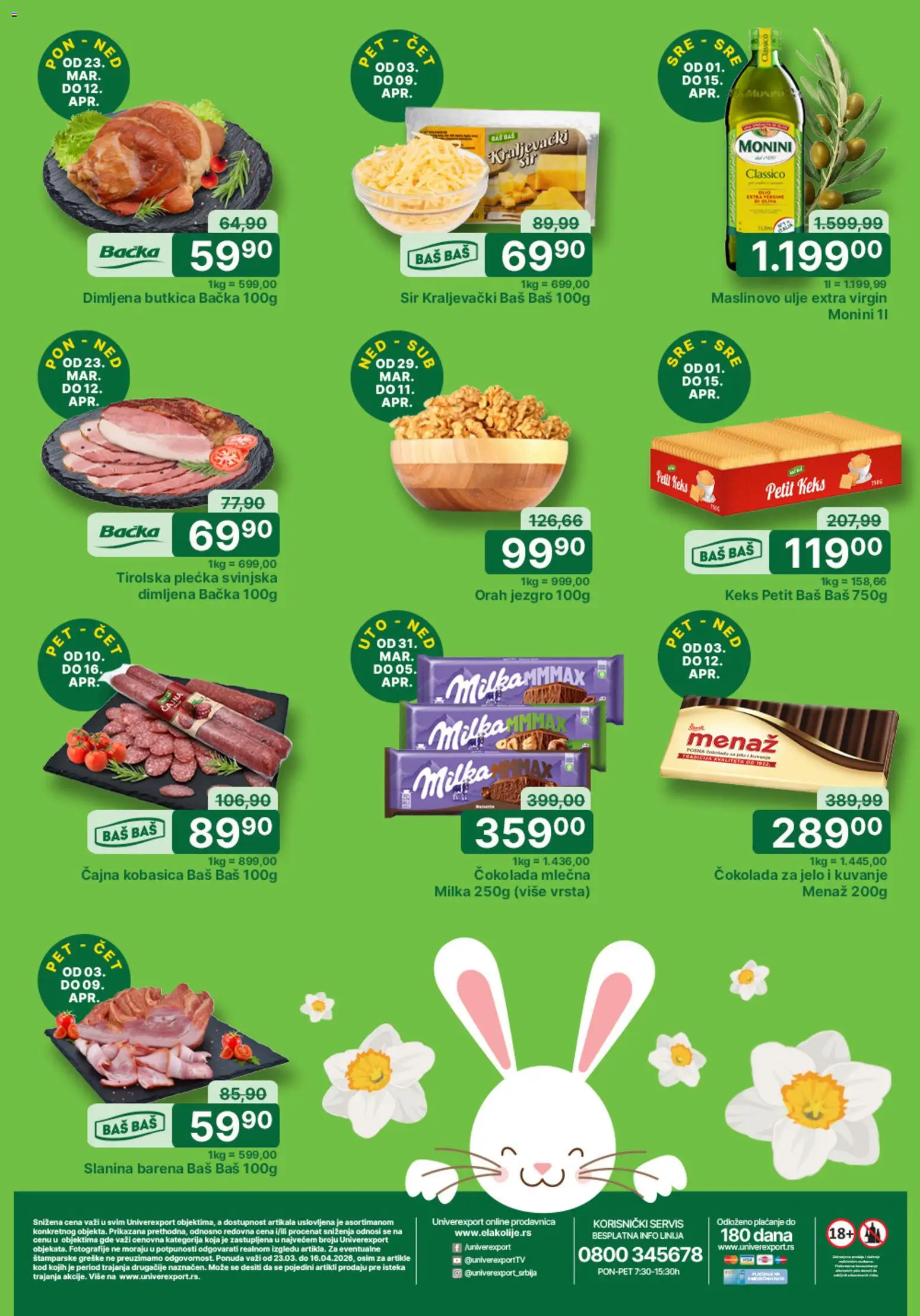 Pregled Univerexport kataloga - važi od 23.03.2026