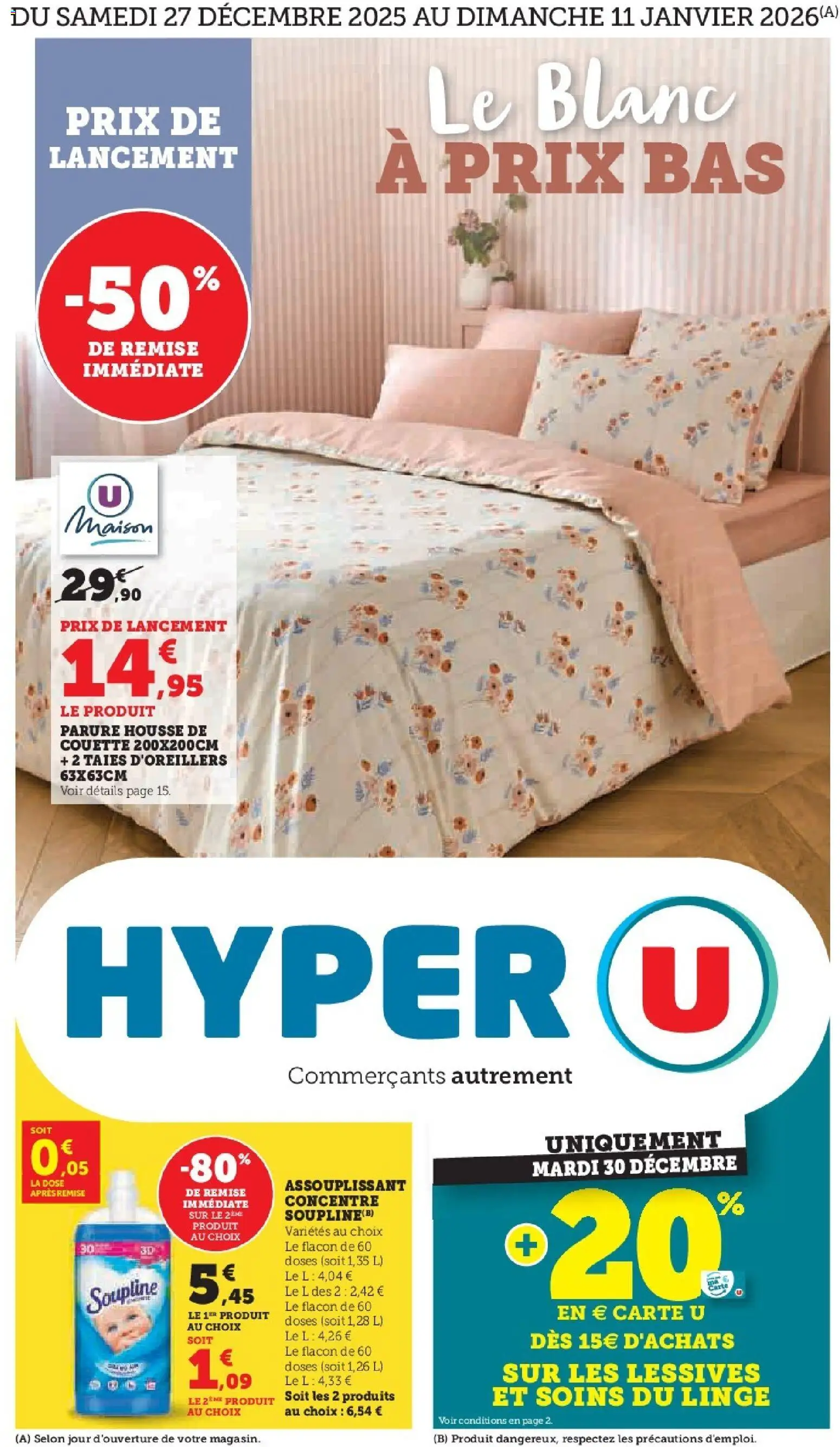 Prévisualisation de Le blanc du magasin Hyper U formulaire valide 27/12/2025
