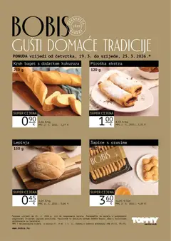 Pregled letka Bobis Super ponuda trgovine Tommy vrijedi od 19.03.2026