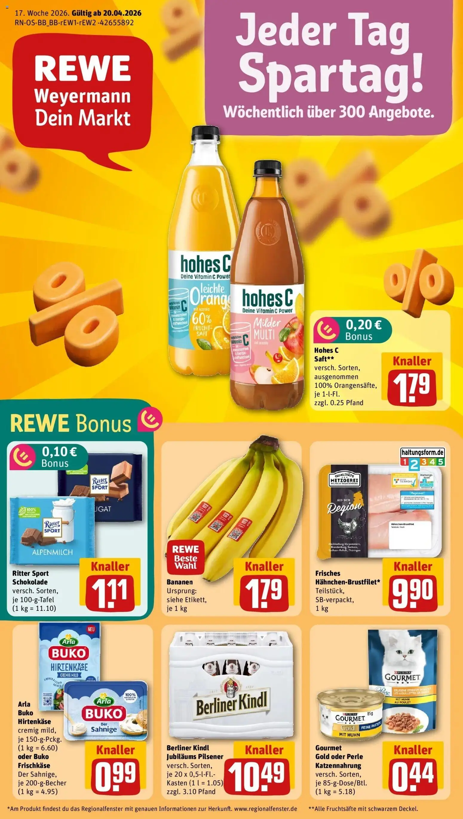 Vorschau von dem Prospekt des Geschäftes Rewe, gültig ab dem 20.04.2026