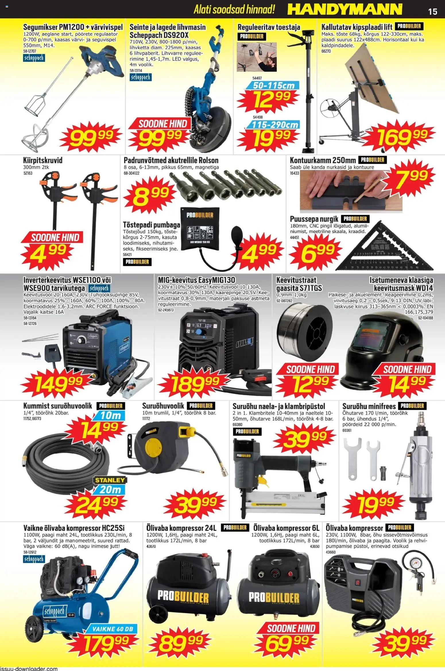 Handymann kliendilehe eelvaade alates 2026.01.03