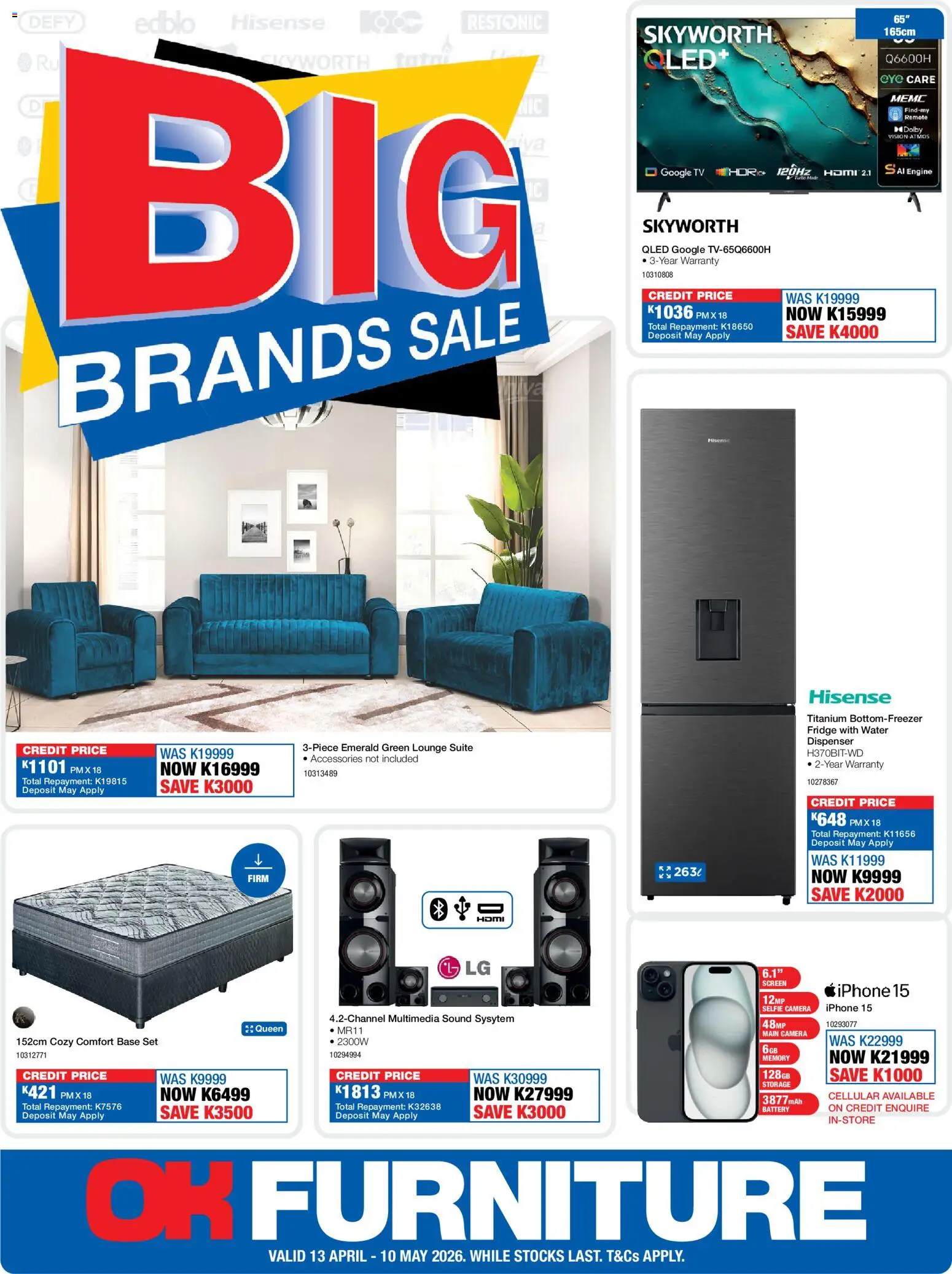 Preview of OK Furniture flyer valid from 13/04/2026