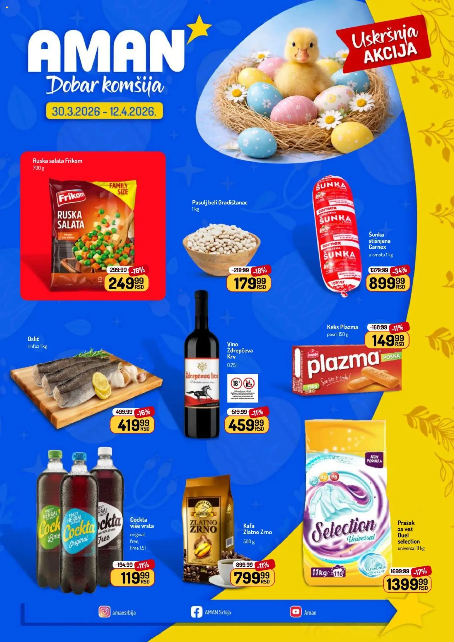 Pregled Aman kataloga - važi od 30.03.2026