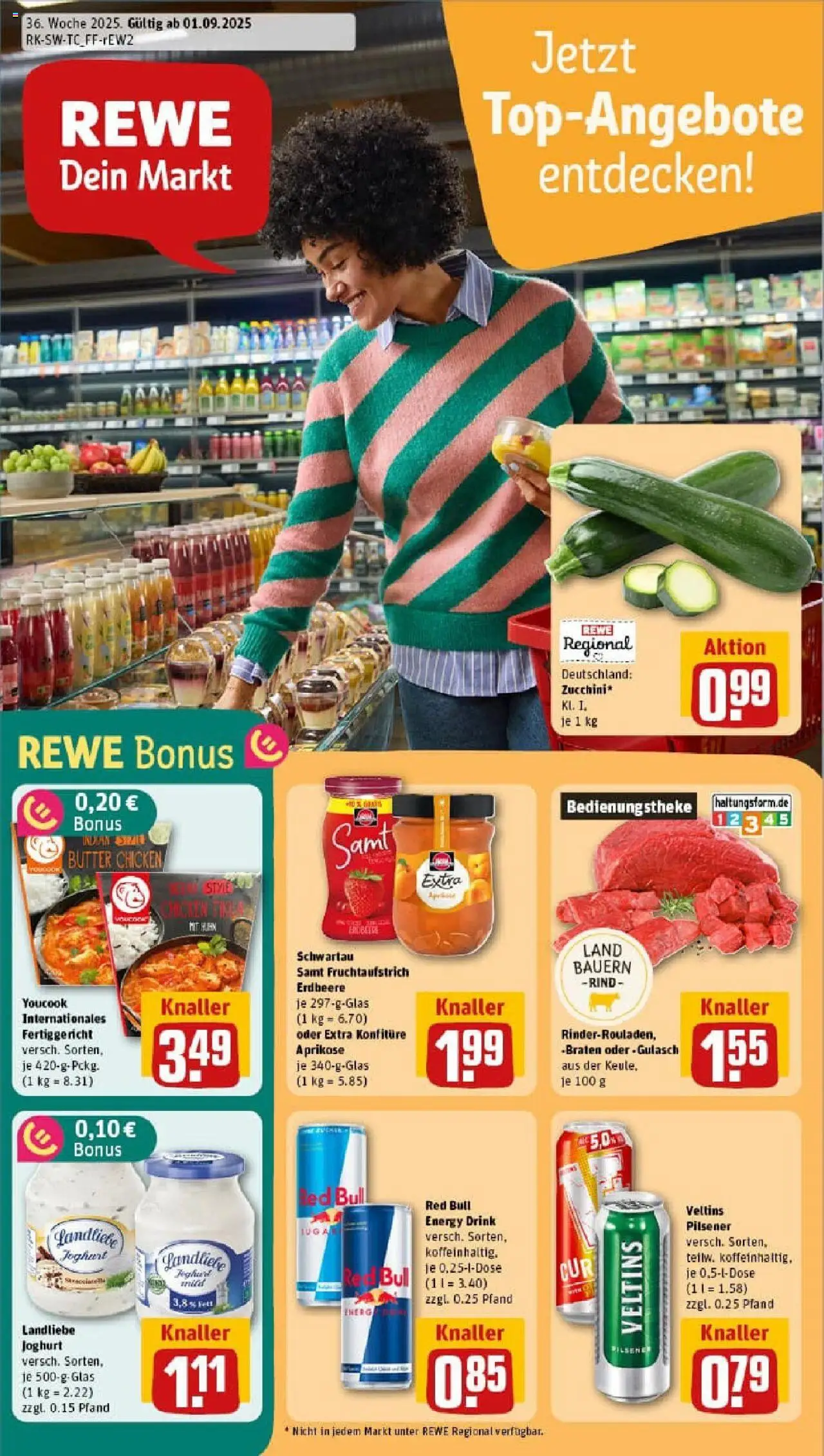 REWE Prospekt ab 01.09.2025 nächste Woche - Prospekt Freiburg / Stadt	