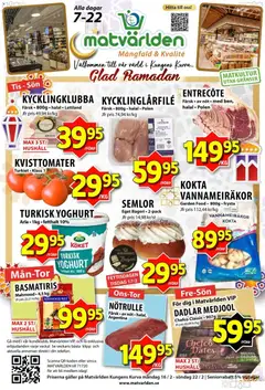 Förhandsgranska reklamblad Aktuella reklamblad Matvärlden från butik Matvärlden gäller från 16/02/2026