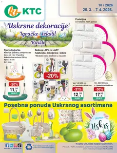 Pregled letka Katalog uskrsne dekoracije trgovine KTC vrijedi od 25.03.2026