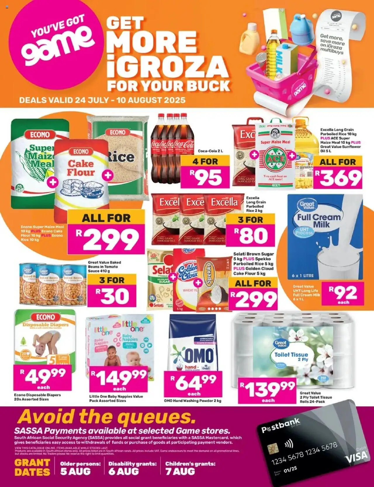  Game Get More iGroza For Your Buck (24/07/2025) - special deals - Page 1 - Cake, Rice, Beans, Sunflower, Milk, Flour, Sauce, Powder