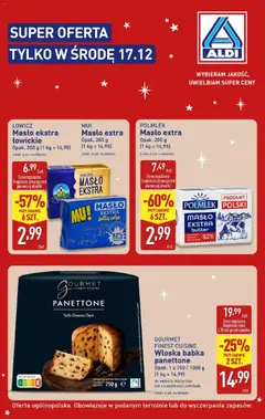 Pogląd gazetki "Super oferta tylko w środę" ze sklepu Aldi ważnej od 17.12.2025