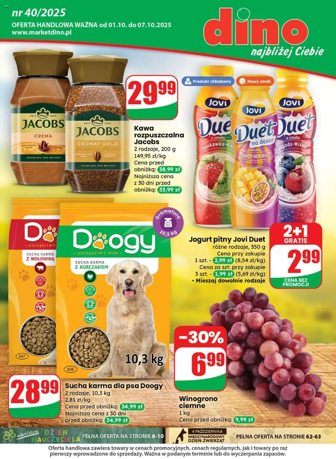 Dino gazetka 01.10.2025 - Aktualna gazetka promocyjna, akcje - Numer strony 1