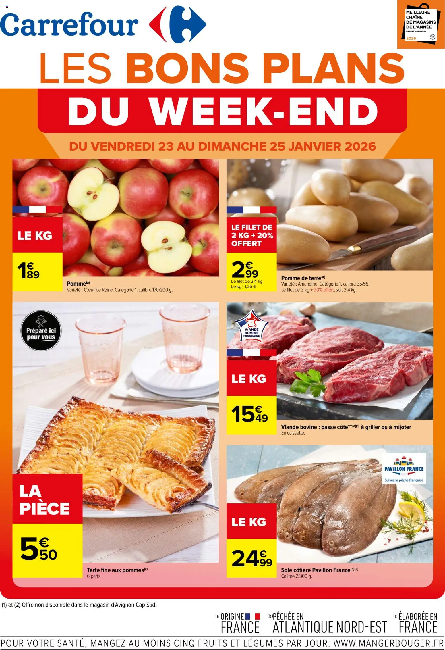 Prévisualisation de Les bons plans du week-end du magasin Carrefour formulaire valide 23/01/2026