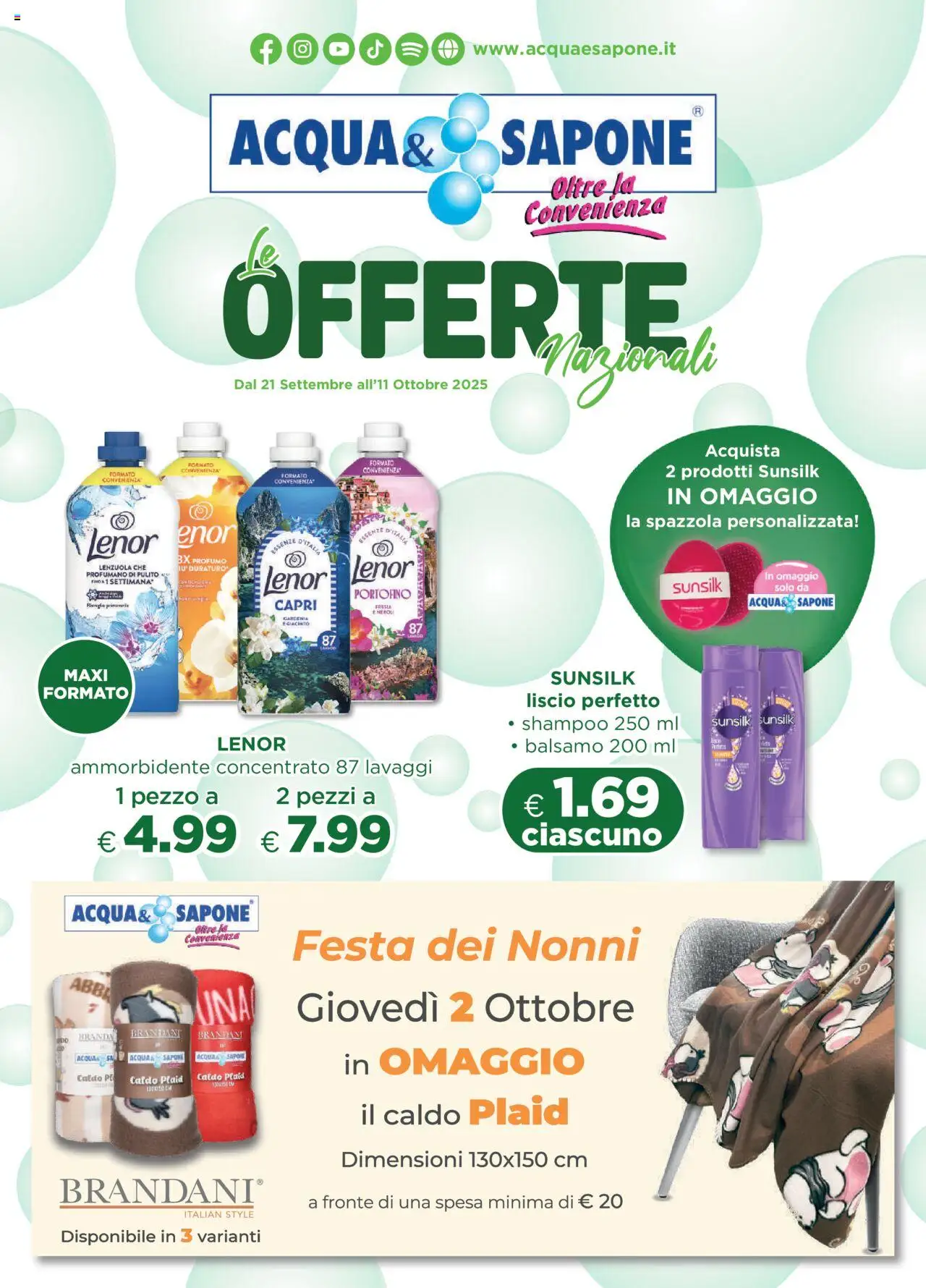 Volantino Acqua e Sapone valido da 21/09/2025 numero di pagina 1
