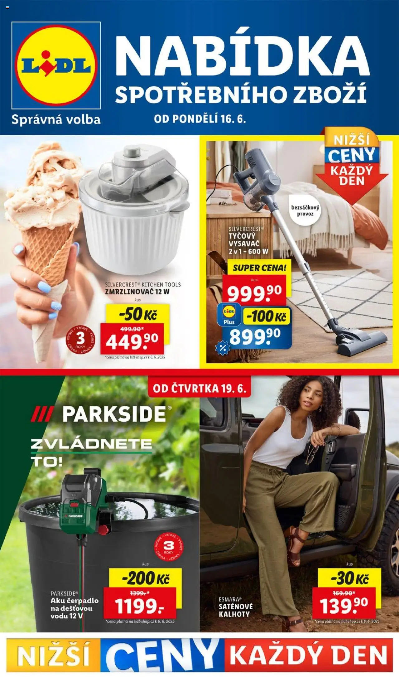  LIDL leták příští týden od 16.06.2025 >> Lidl Akce - Parkside, Vysavač, Tyčový vysavač, Kalhoty, Zmrzlinovač, Čerpadlo, Pants, Aku čerpadlo
