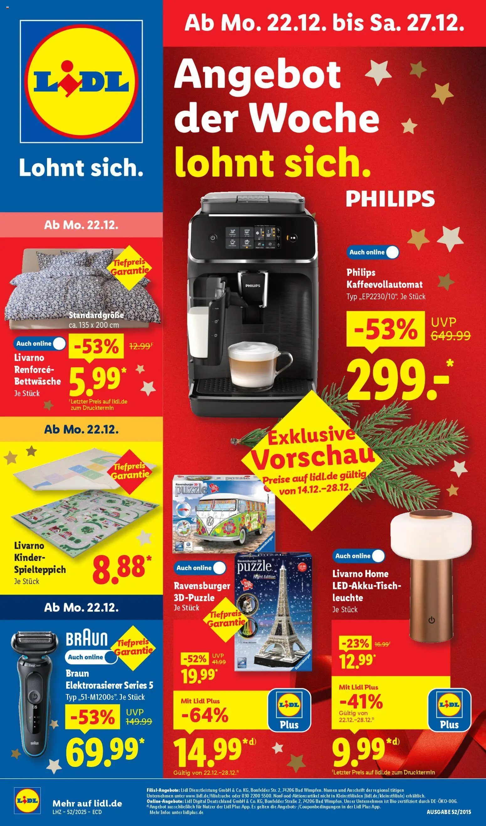 Vorschau von dem Prospekt des Geschäftes Lidl, gültig ab dem 22.12.2025