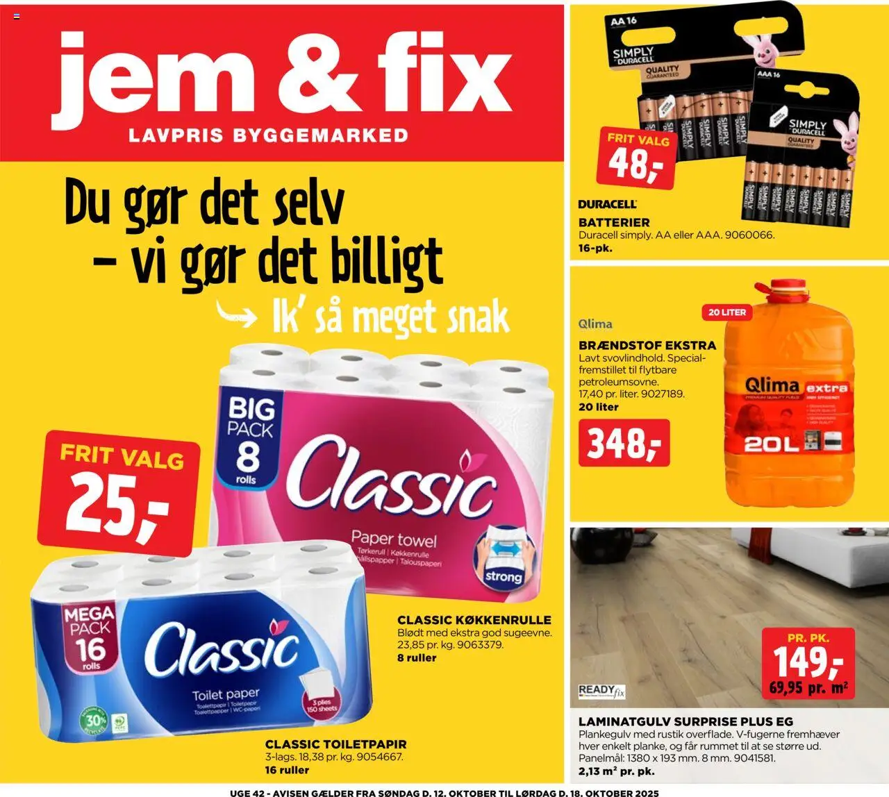 Eksempel på tilbudsavis Tilbudsavis fra butik Jem & fix gyldig fra 12/10/2025